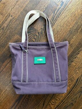 Lands’ End Navy Tote Bag with Coach Patch